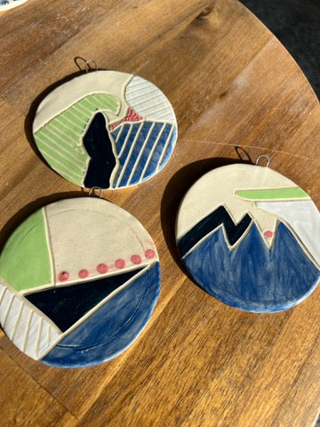 Hand-painted abstract ornaments